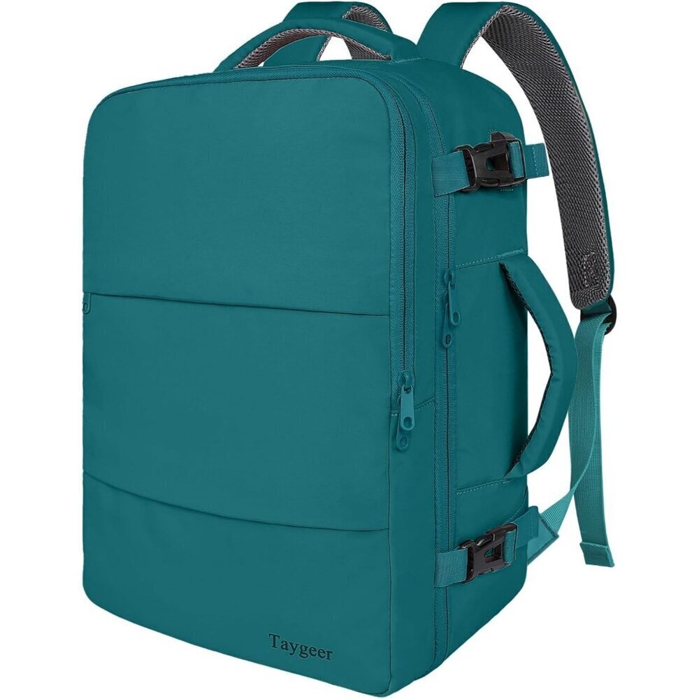 Travel Peacock Blue Backpack for Women Carry On Laptop Bag USB Port TSA Pouch